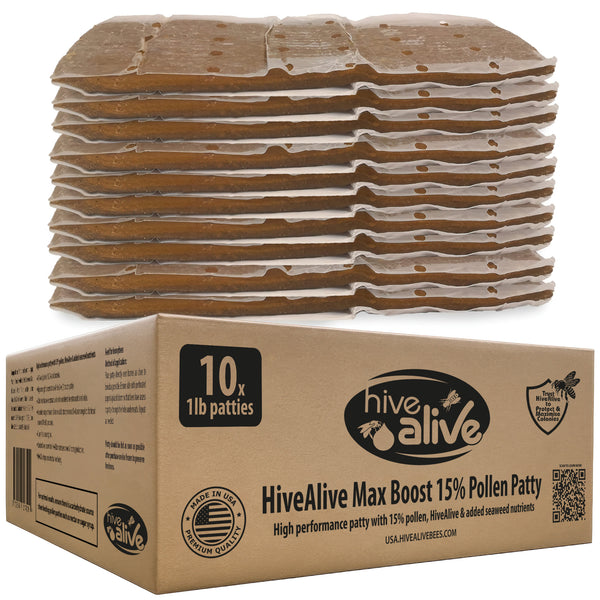HiveAlive 15% 10lb pollen patties