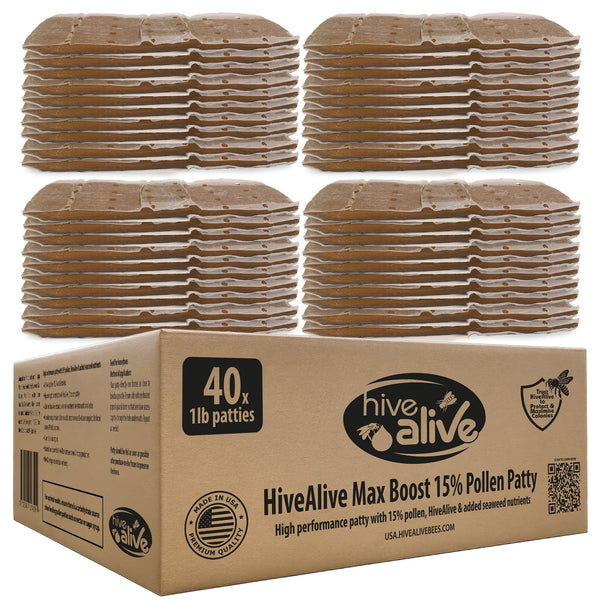 HiveAlive 15% 40lb pollen patties