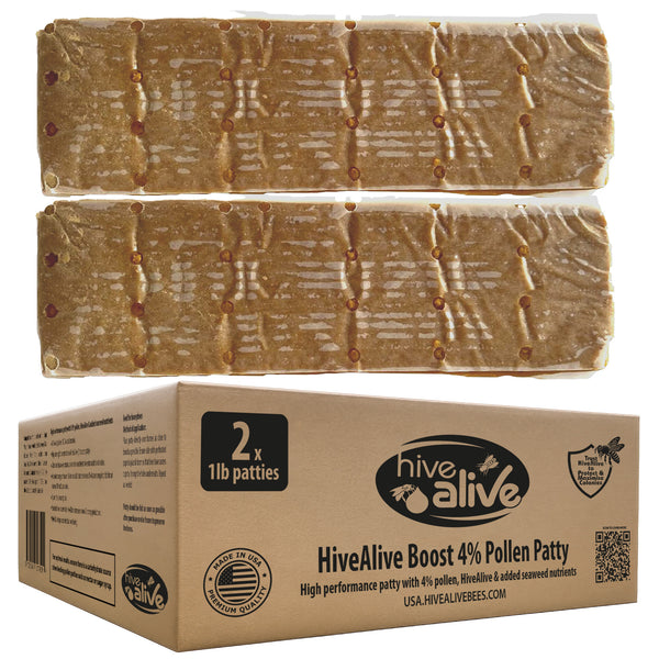 HiveAlive 4% 2lb pollen patties