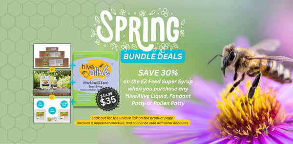 Spring bee health booster bundles with HiveAlive