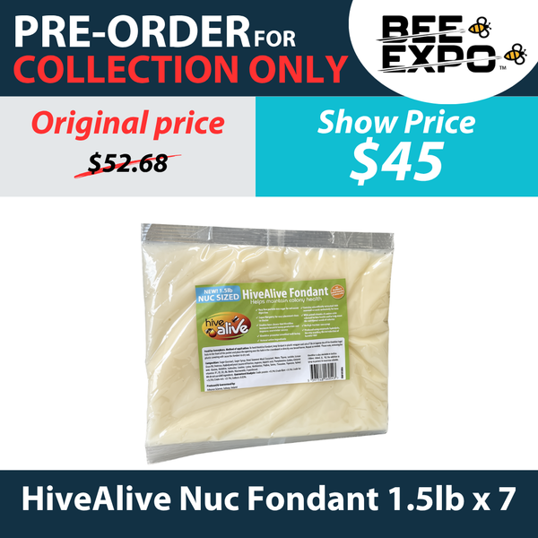 HiveAlive Nuc Fondant (1.5lb X 7) (collection at Bee Expo only)