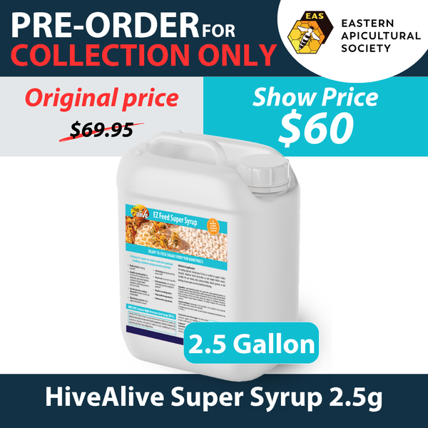 HiveAlive Syrup 2.5Gallon (collection at Bee Expo only)